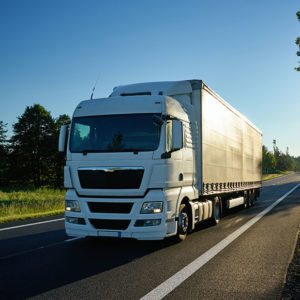 HGV on the road to promote Greenfield Risk Solutions Insurance Brokers Training Driver Scheme